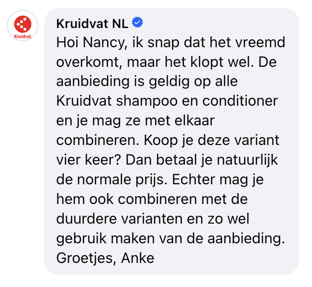 kruidvat aanbieding
