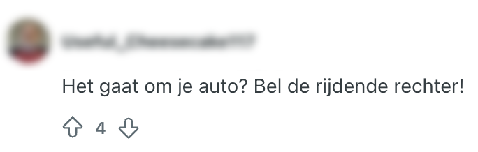 rijdende rechter buurkat