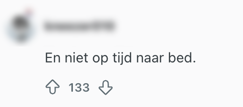 op tijd naar bed