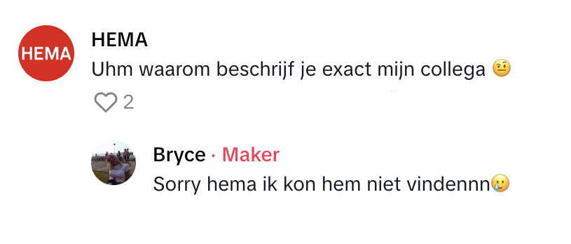 hema reactie