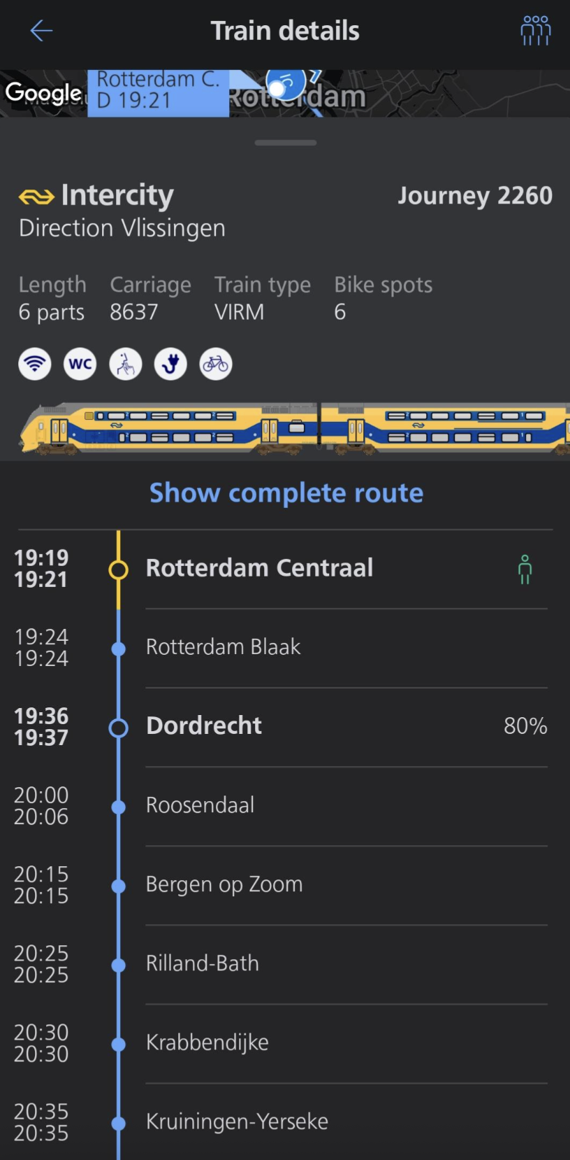 schermafbeelding ns-app
