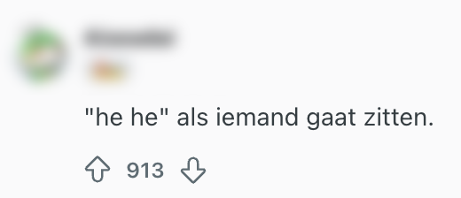 he he