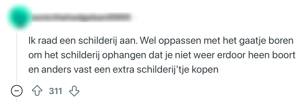 tv bewoner ophangen klussen