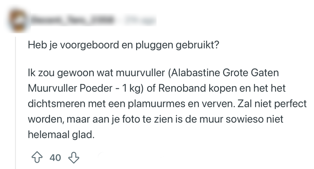 tv bewoner ophangen klussen