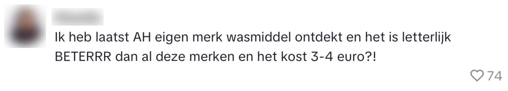 albert heijn klant wasmiddel prijzen