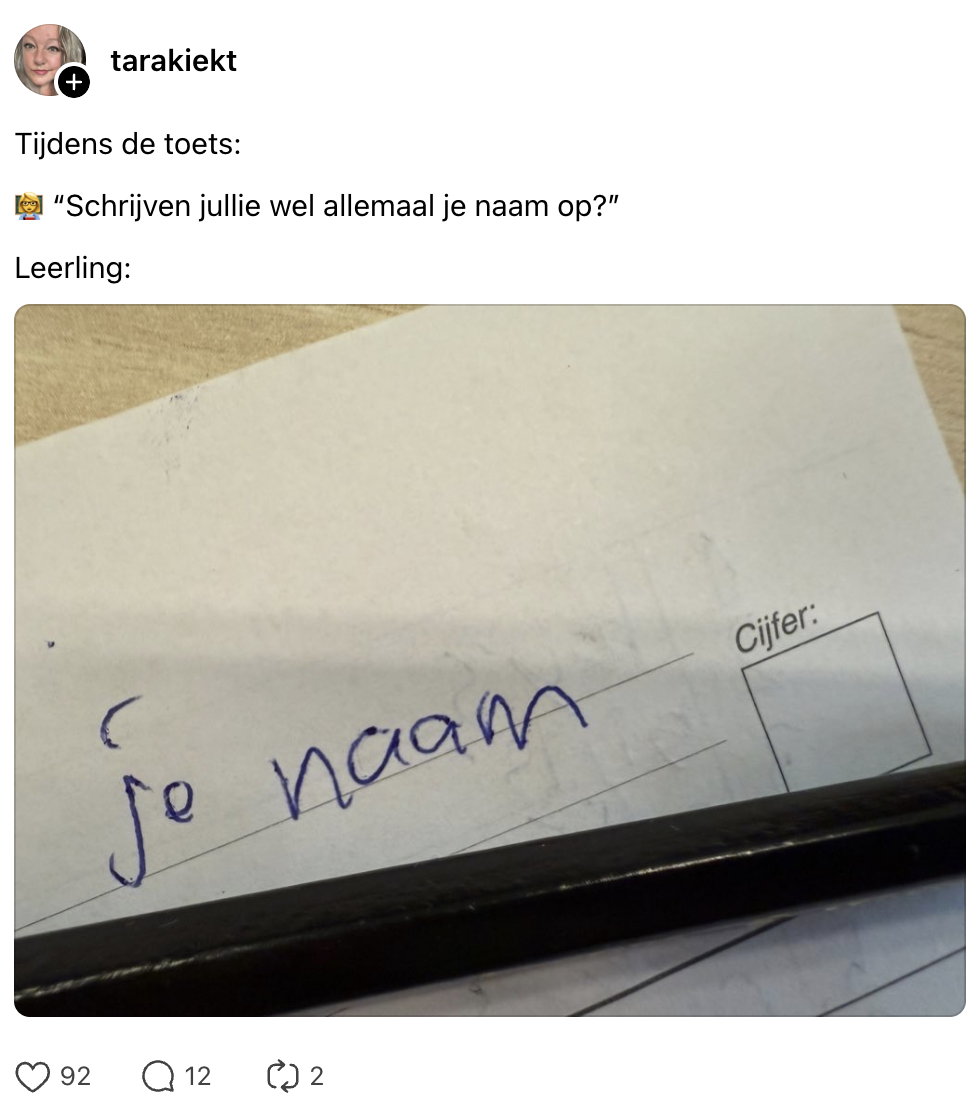 toets naam