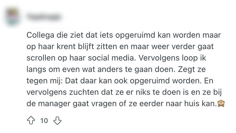 opruimen collega's