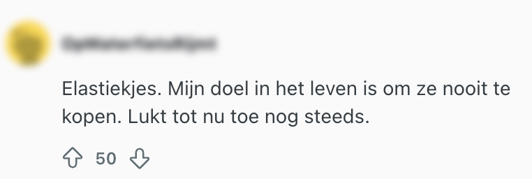 elastiekjes spullen