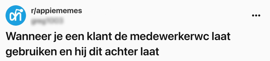 albert heijn personeelstoilet 