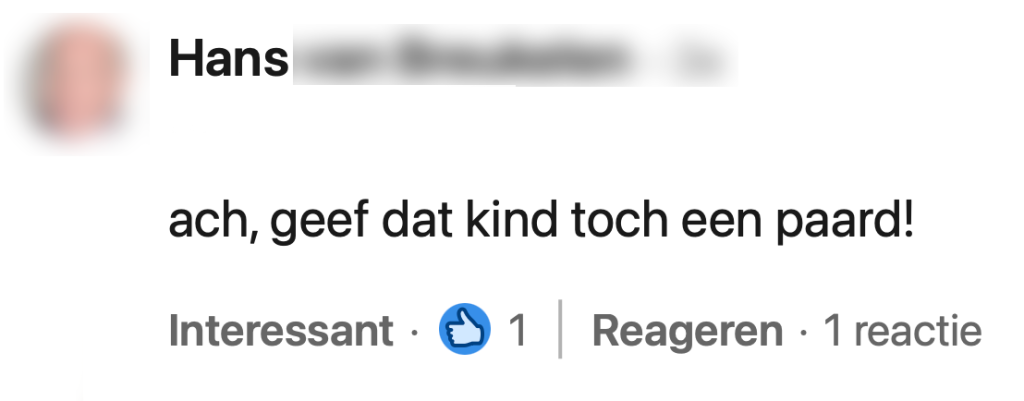briefje kind paard