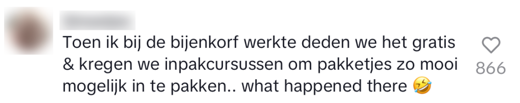 bijenkorf inpakken cadeau