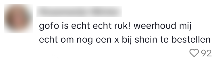 gofo pakketbezorger shein