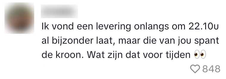 tijdstip pakket bel