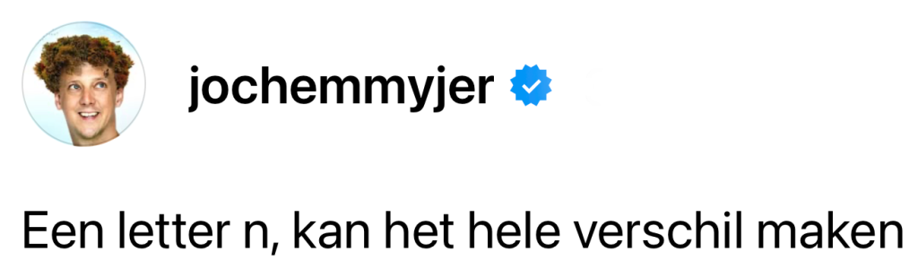 spelfout trui advertentie