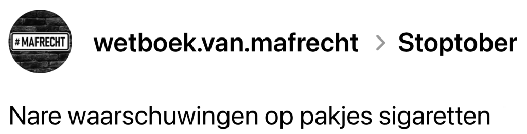 stoptober roken sigaretten