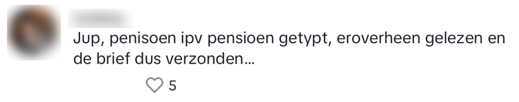 email tekst foutje typfout