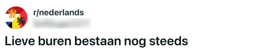 briefje buren bewoner 