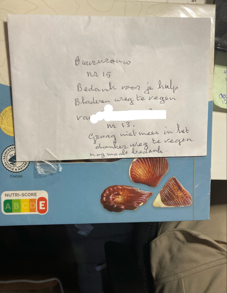 briefje buren bewoner 