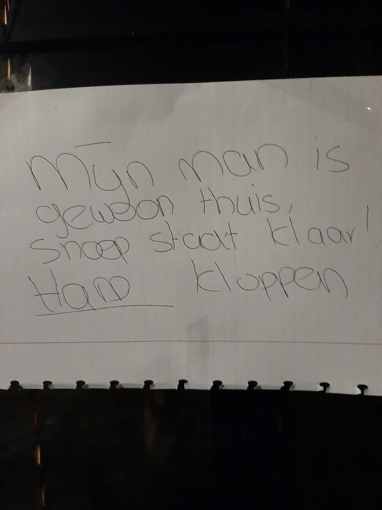 briefje sint maarten