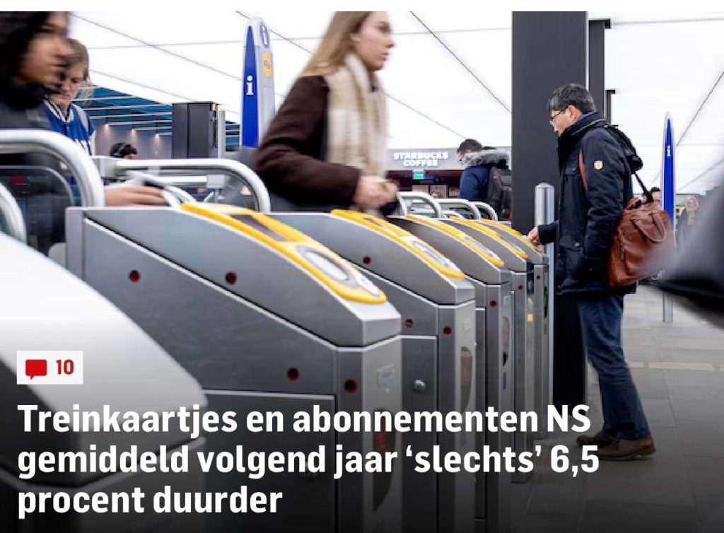 NS prijzen