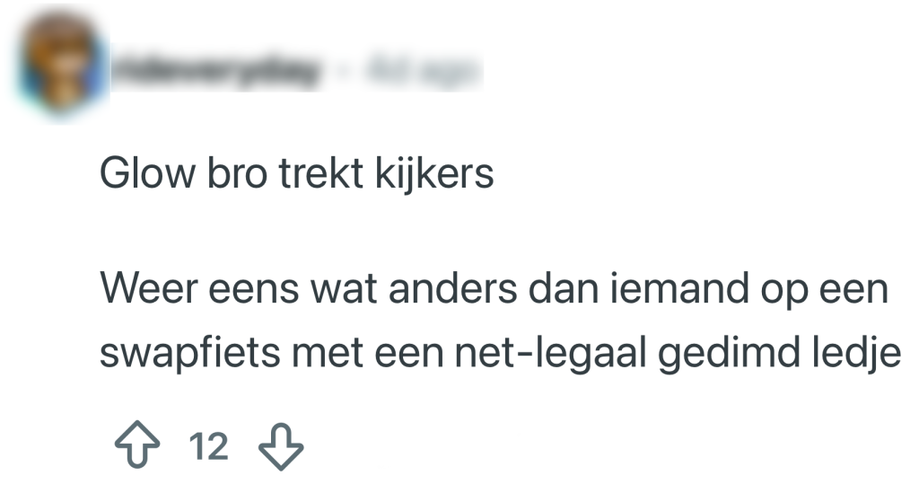 fietser opvallend