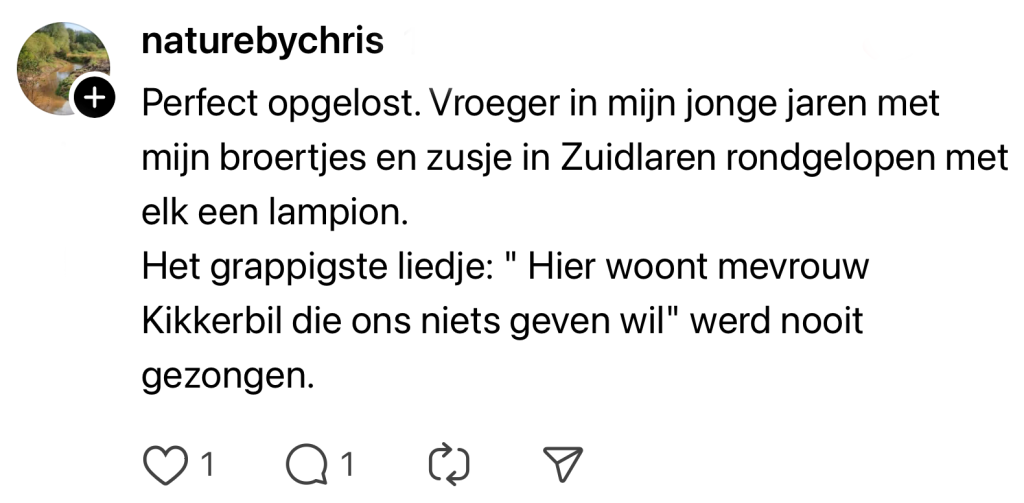 briefje sint maarten