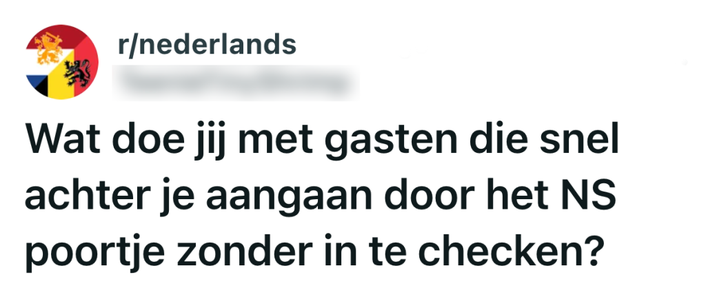 incheck poortjes ns 