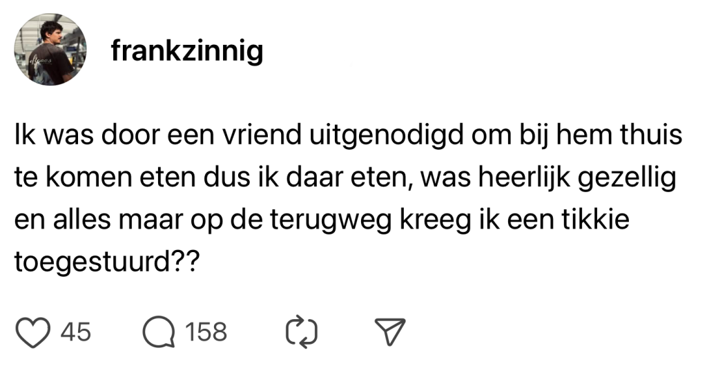 tikkie eten vrienden
