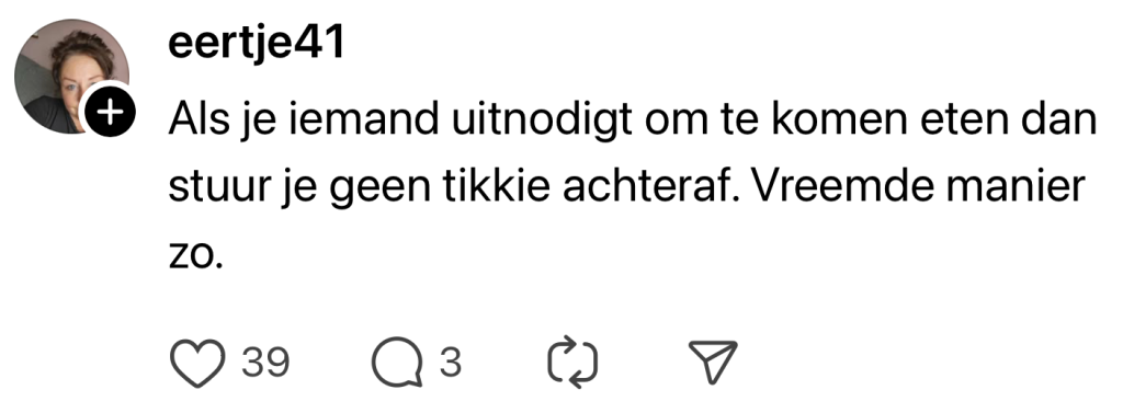 tikkie eten vrienden