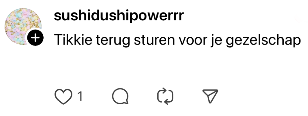 tikkie eten vrienden