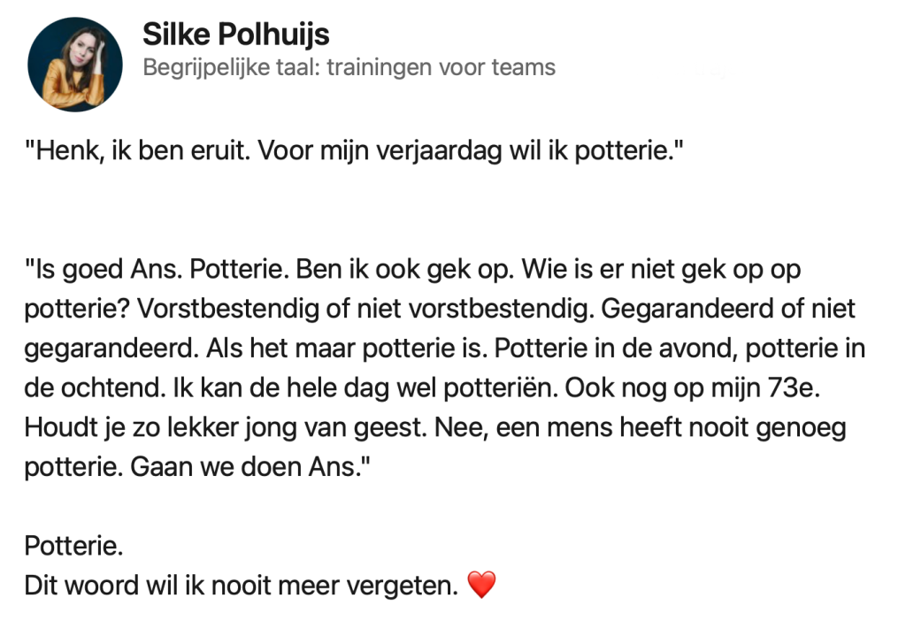 briefje tuincentrum klant