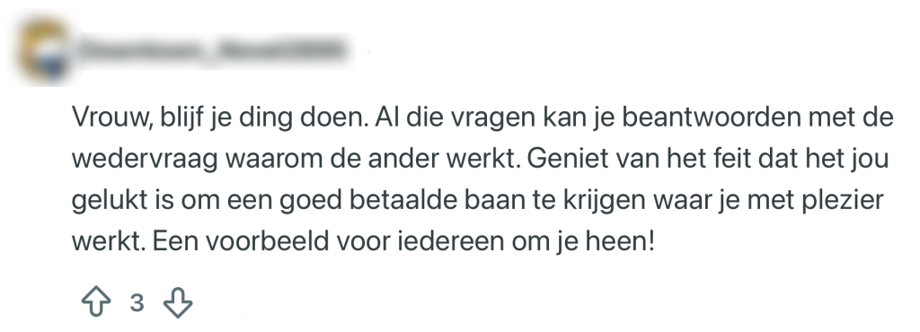 fulltime werk vrouw vraag