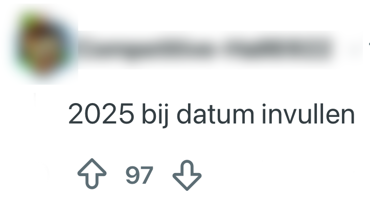 2026 nooit meer