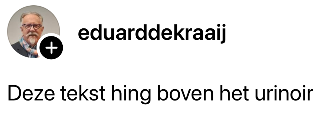 briefje urinoirs