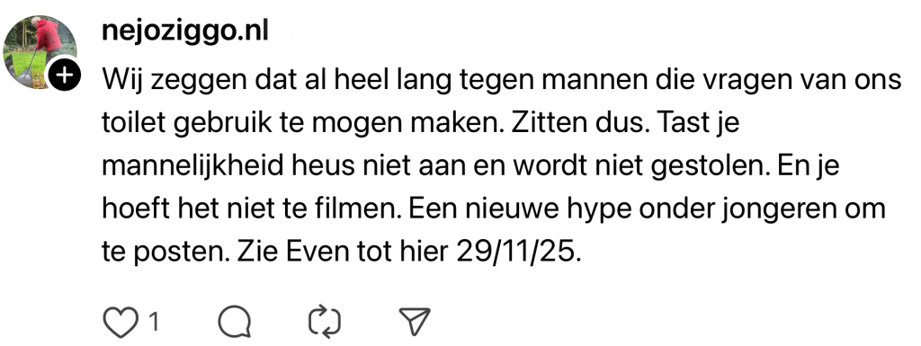 briefje urinoirs