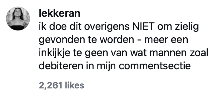 vrouwonvriendelijk reacties online