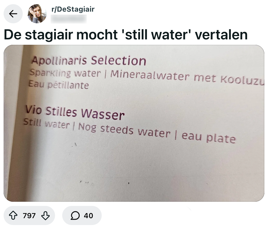 menukaart