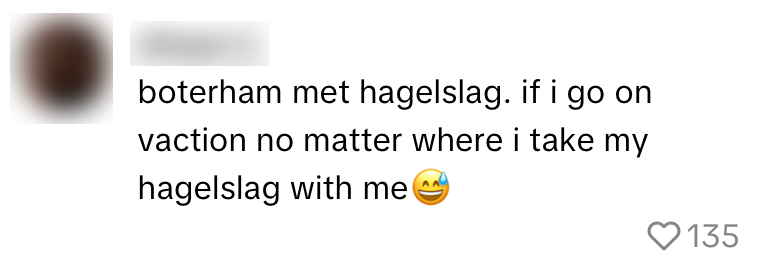 hagelslag ontbijt toerist