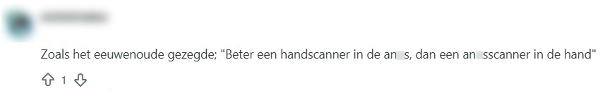 Handscanner gezegde