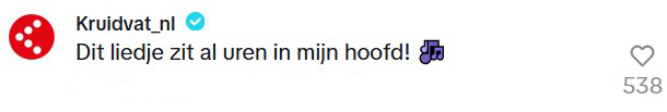 kruidvast reageert op jingle