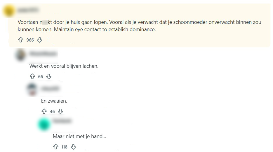 naakt lopen in huis