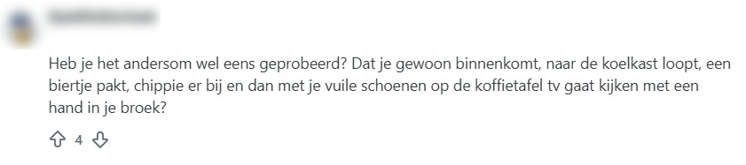 andersom bij schoonmoeder thuis