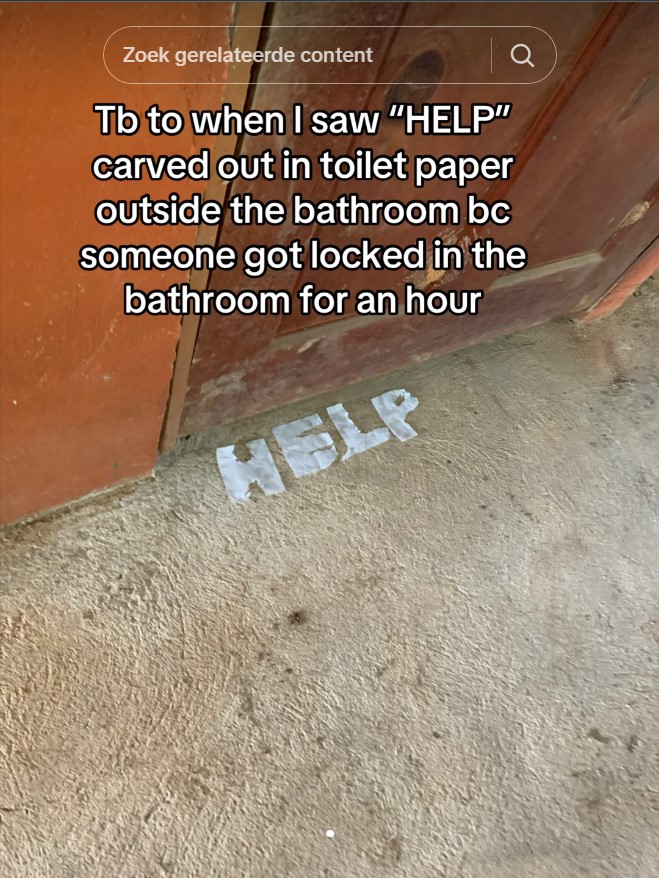 opgesloten op wc