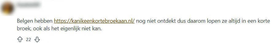 belgen in korte broek