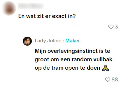 overlevingsinstinct in tram