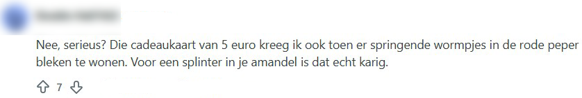 cadeaukaart voor wormen in peper