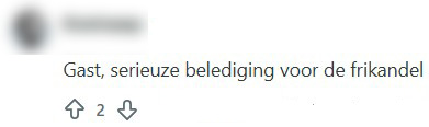 gerecht belediging voor frikandel