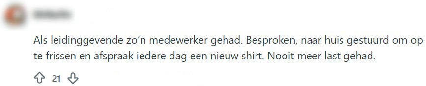 oplossing vieze collega