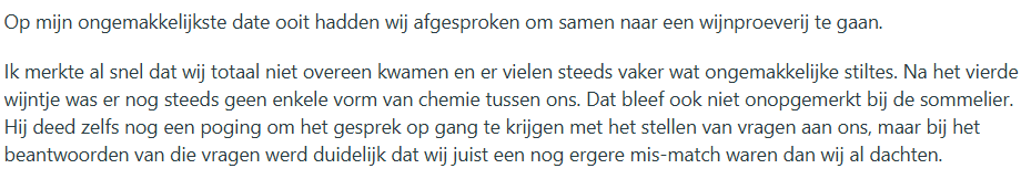 ongemakkelijke date