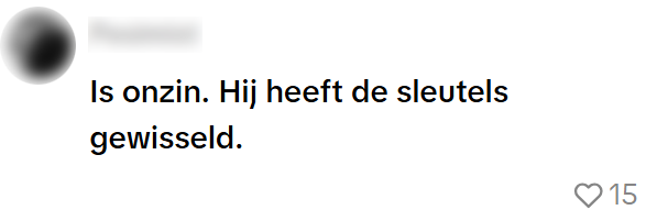 sleutels gewisseld
